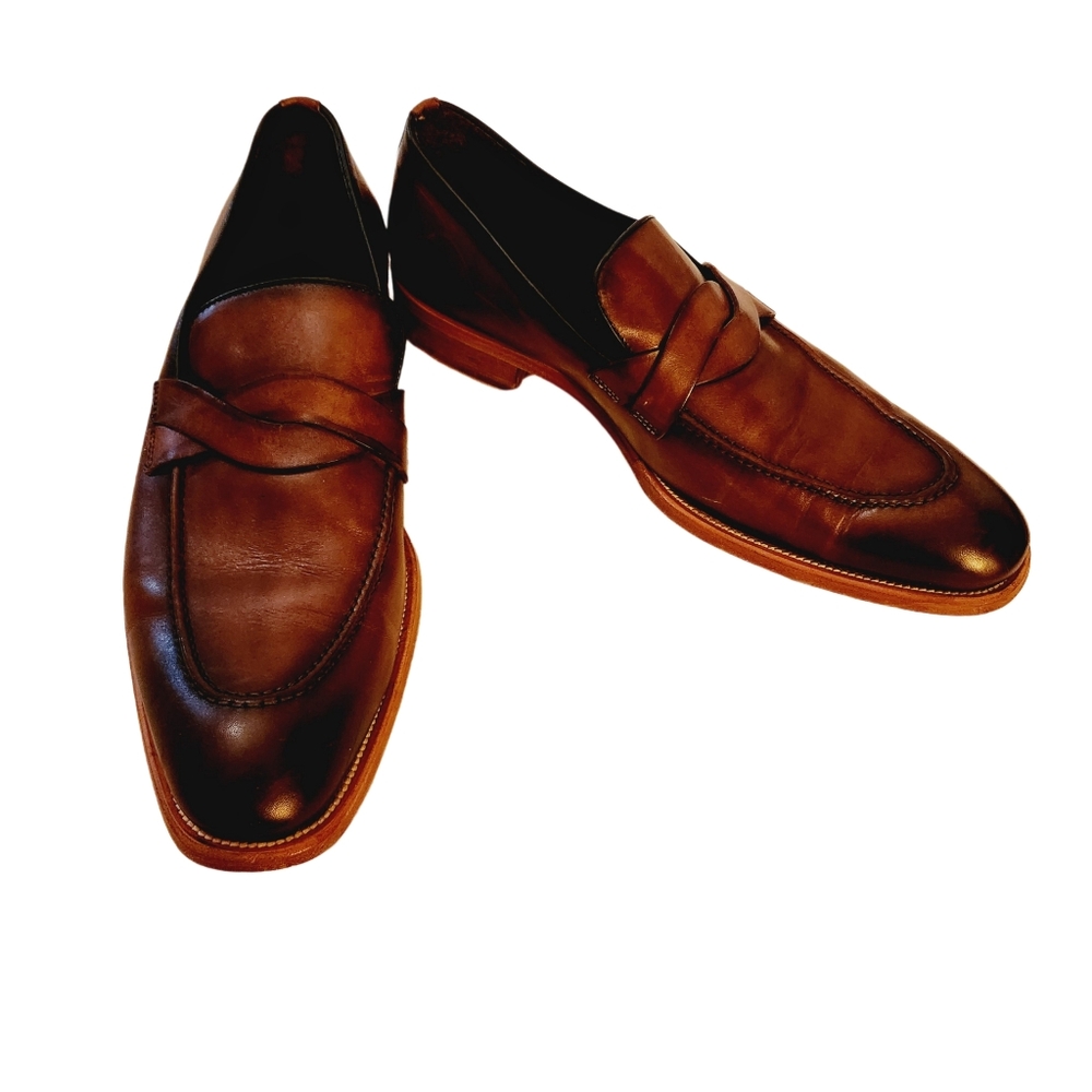 Johnston & Murphy Brown Leather Penny Loafers